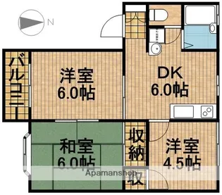 ファミール平野【2階】の間取り