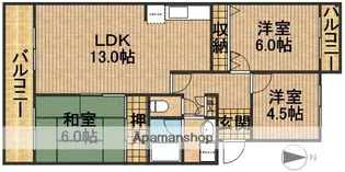 ヴィブレ若宮東【4階】の間取り