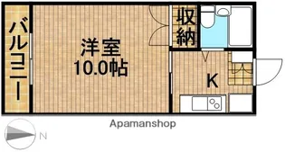 マンションKM−1【4階】の間取り