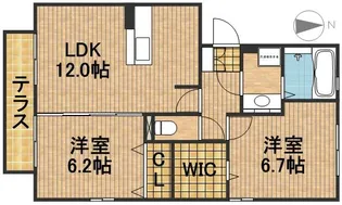 ウィスタリア【1階】の間取り