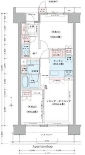 ブライトタウン磐田中泉Ⅱ(ザ・ガーデン)【102号室】の間取り
