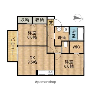 コートスバルF【1階】の間取り