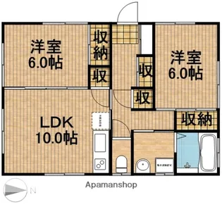 静岡県磐田市新貝【一戸建】の間取り