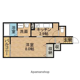 ブライトハウス【306号室】の間取り
