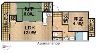 国府台レジデン【202号室】の間取り