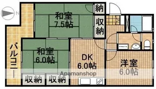 マンションブルースカイ【1階】の間取り