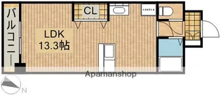 1Rの間取り画像