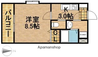 BELL−KU【4階】の間取り