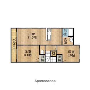 アビイ・ロードA【2階】の間取り