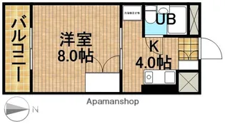 CAMASⅡ【202号室】の間取り