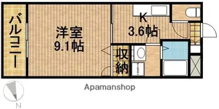 1Kの間取り画像