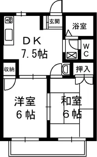 ニューシティミズホリ【2階】の間取り