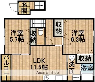 マウルール【2階】の間取り