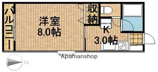 溜屋ハイツⅤ【2階】の間取り