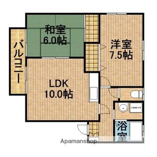 ソレーユ高町B【1階】の間取り
