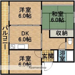 ヴィラコンフォート下俣南【2階】の間取り
