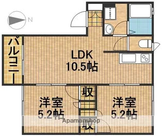 エフ・レイヤA【201号室】の間取り