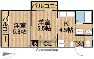 リバティヒルズ【1階】の間取り