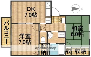 エクレールフタバ【2階】の間取り