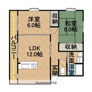 グランディアA【101号室】の間取り