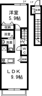 セントレージ今之浦【2階】の間取り