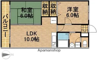 シャトー富ヶ丘【4階】の間取り