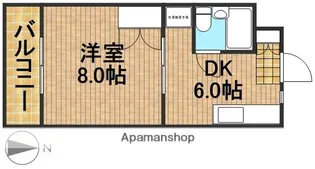 ジュネスタウン【203号室】の間取り