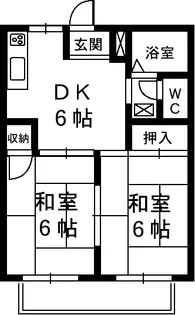 シティハイツ堀越Ⅱ【201号室】の間取り