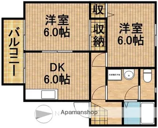 クレール中村【1階】の間取り