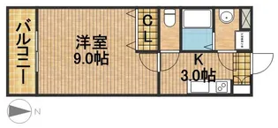 クロスロード広沢【3階】の間取り