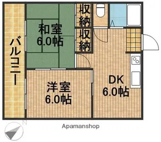 上島マンション【1階】の間取り
