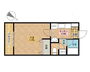 ルミエール【201号室】の間取り
