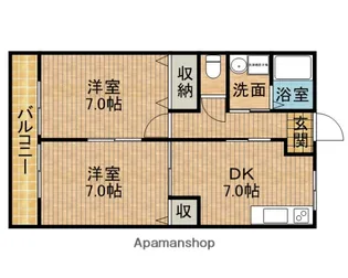 アヴェニール東A【1階】の間取り