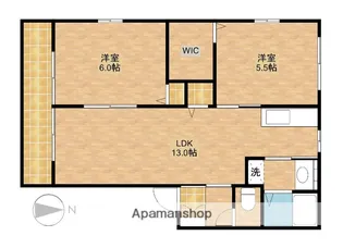 エヴァーグリーン【2階】の間取り