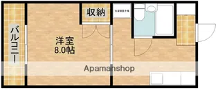 グリーンハイツ根洗【308号室】の間取り