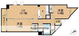 佐鳴湖パークタウンサウス【204号室】の間取り