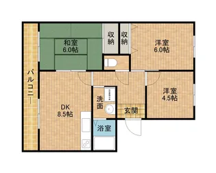 サンライズ弥栄Ⅲ【102号室】の間取り