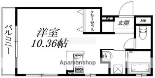 パープルシャトーマルモ【1C号室】の間取り