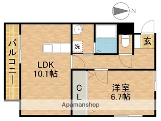 アモリールⅡ【1階】の間取り