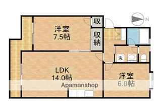 スカイシャトウ城山Ⅰ【4階】の間取り