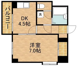 ホリホックイン元浜【4階】の間取り