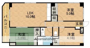 ホリホックイン和田【3階】の間取り