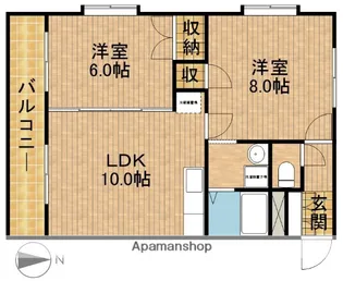 メゾン野口【201号室】の間取り