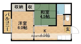 ブルージュ中村【1階】の間取り