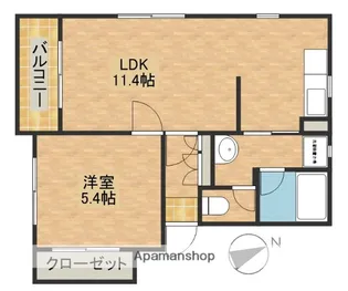 カサボニータ【1階】の間取り