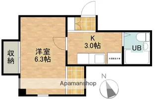 ルミシアⅡ【407号室】の間取り