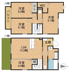 WIN’S Ⅵ【101号室】の間取り