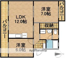 クレール21Ⅱ【2階】の間取り