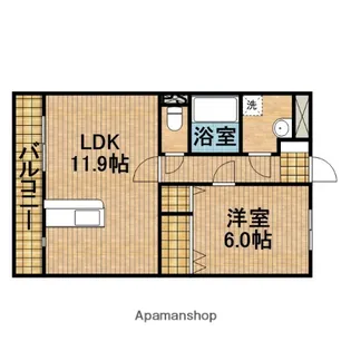1LDKの間取り画像