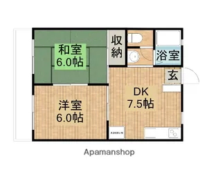 アーバンハイツ大石【202号室】の間取り